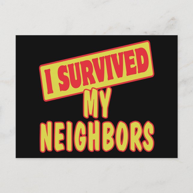 POSTAL SOBREVIVÍ A MIS VECINOS (Anverso)