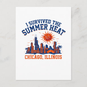 Postal Sobreviví al calor del verano Chicago Illinois