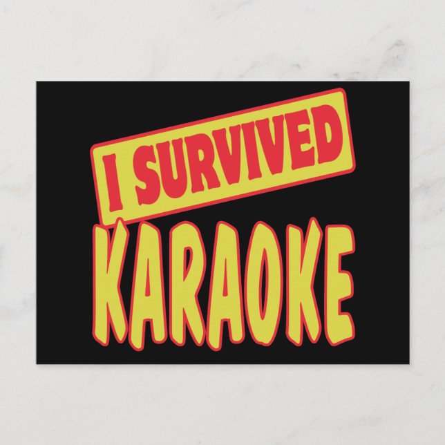 POSTAL SOBREVIVÍ AL KARAOKE (Anverso)