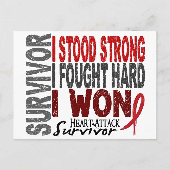 Postal Sobreviviente de ataque cardíaco 4 Enfermedad card (Anverso)