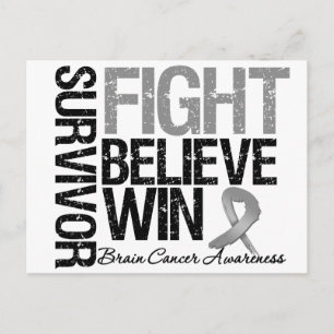 Postal Sobreviviente de cáncer cerebral lucha por creer q