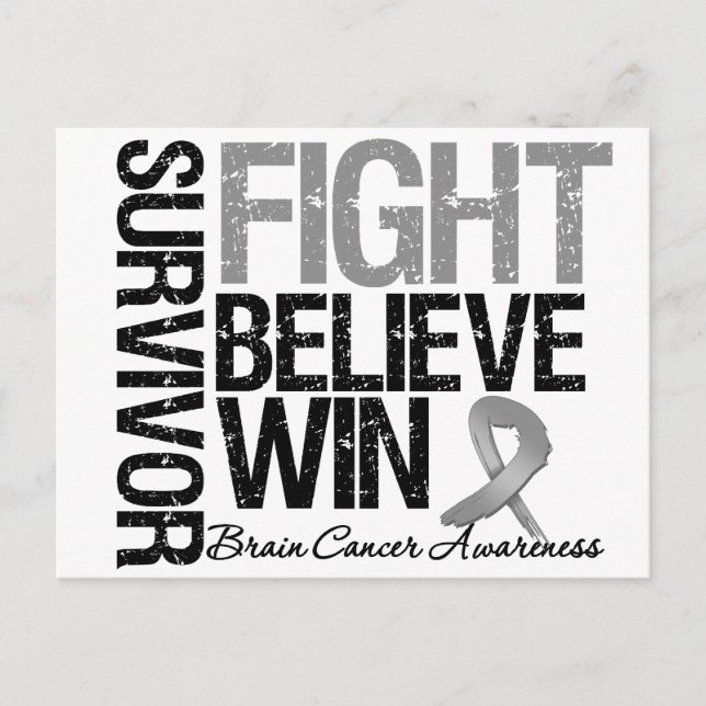 Postal Sobreviviente de cáncer cerebral lucha por creer q (Anverso)