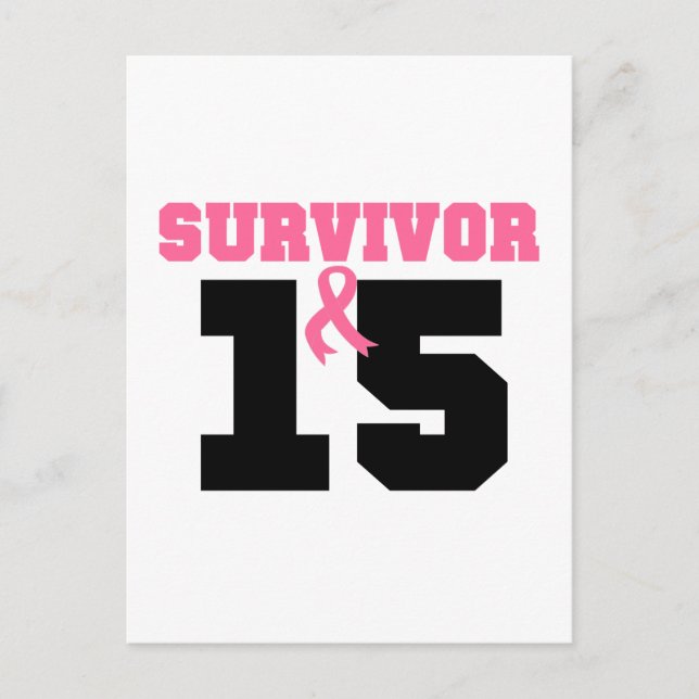 Postal Sobreviviente de cáncer de mama 15 años (Anverso)