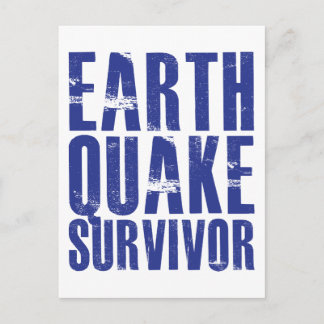 Postal Sobreviviente del terremoto - Azul
