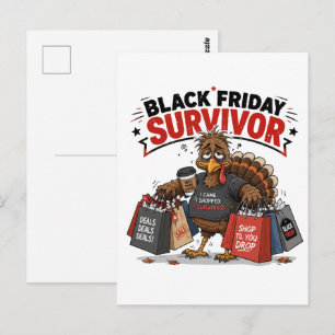 Postal Sobreviviente del Viernes Negro Pavo Compras Diver