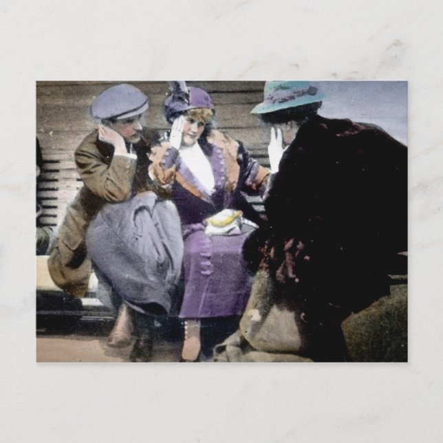 Postal Sobrevivientes del RMS Titanic en la cubierta de l (Anverso)