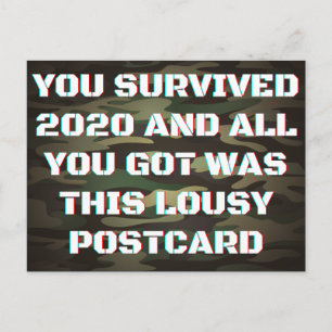 Postal Sobreviviste al año nuevo 2020