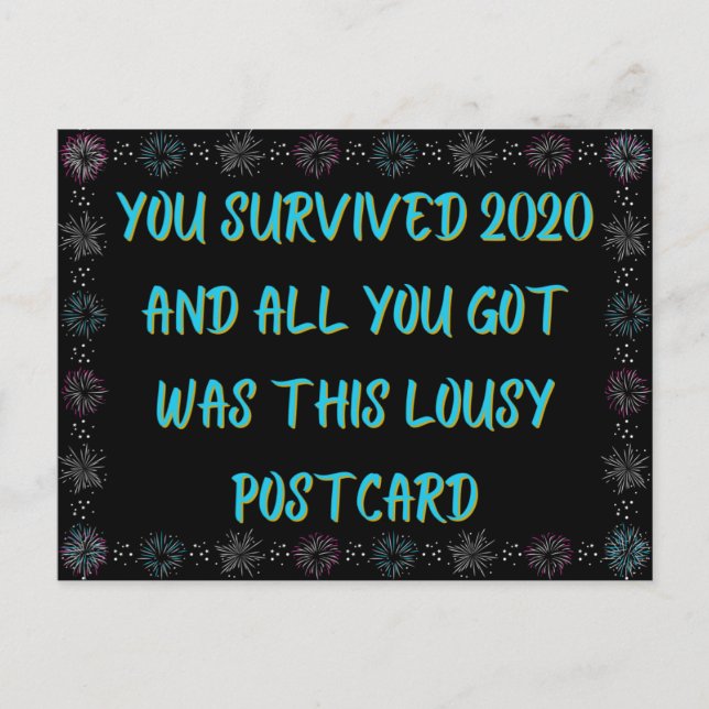 Postal Sobreviviste al año nuevo 2020 (Anverso)