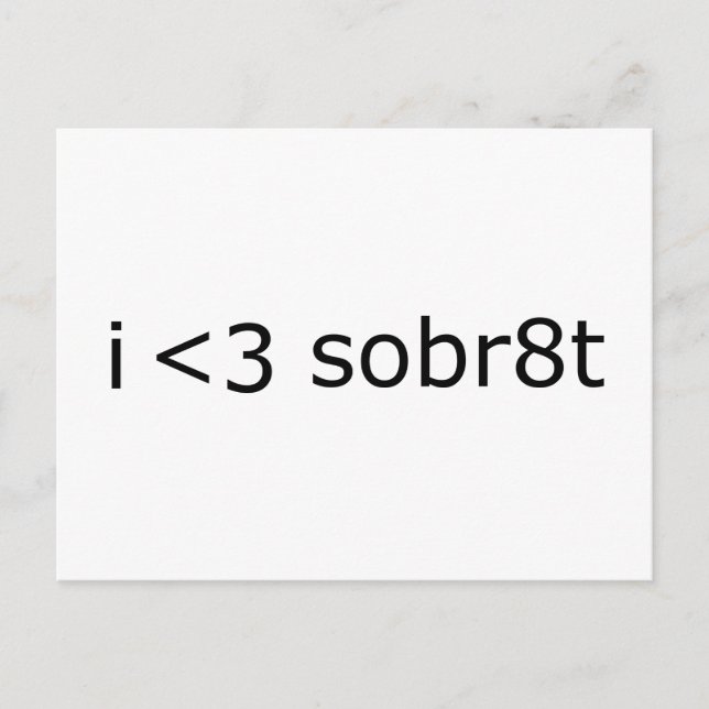 Postal Sobriedad del corazón (Anverso)