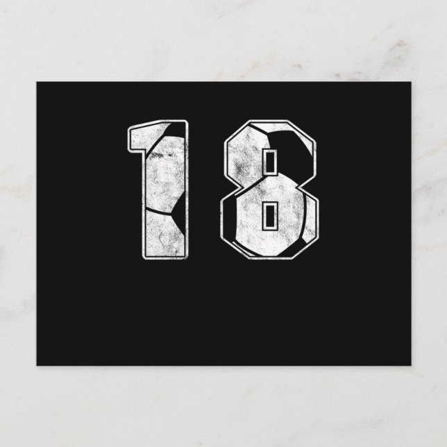 Postal Soccer 18 th Birthday Celebration Sports Gift (Anverso)