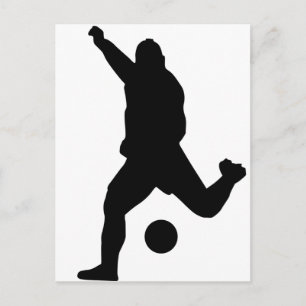Postal Soccer Kick Silhouette