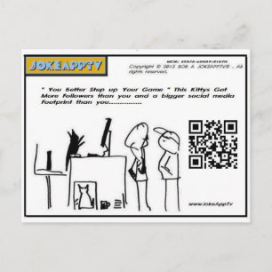 postal social del dibujo animado de los medios