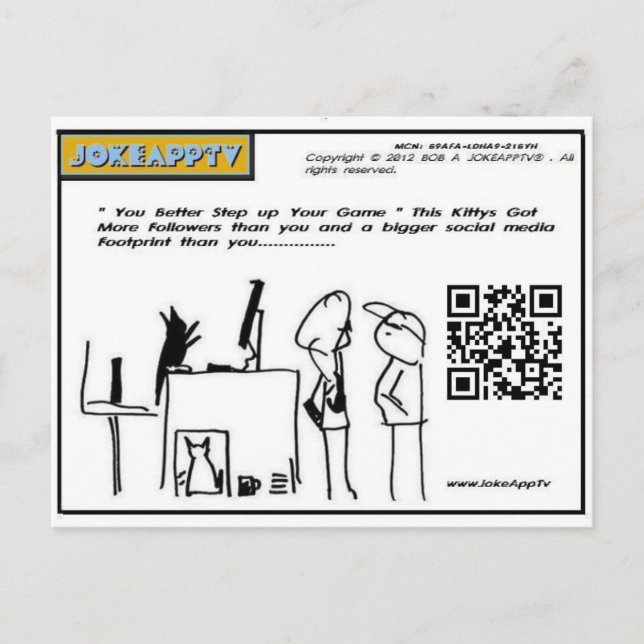 postal social del dibujo animado de los medios (Anverso)