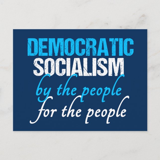 Postal Socialismo democrático definición socialdemocracia (Anverso)