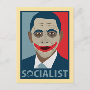 Postal Socialista bromista contra Obama