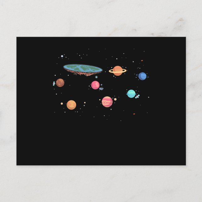 Postal Sociedad de la Tierra Plana (Anverso)