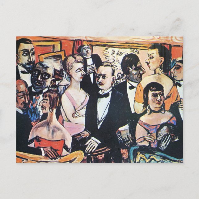 Postal Sociedad de París, arte fino de Max Beckmann (Anverso)