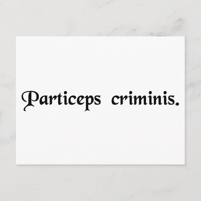 Postal Socio en la delincuencia. (Anverso)