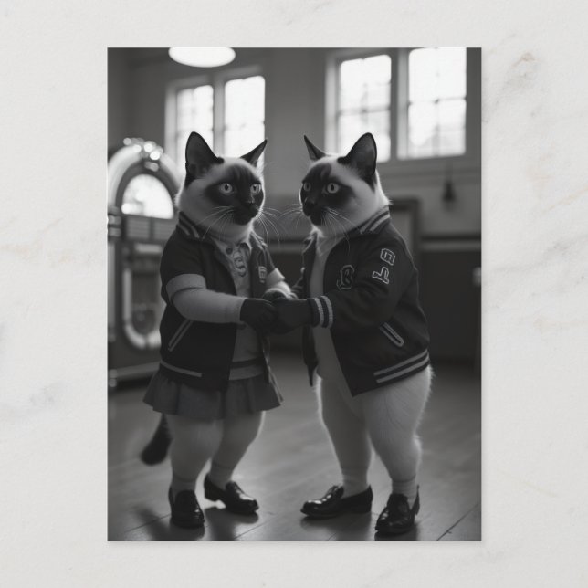 Postal Sock Hop Kitties (Anverso)