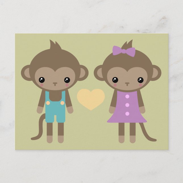 Postal Sock Monkey Love (Anverso)