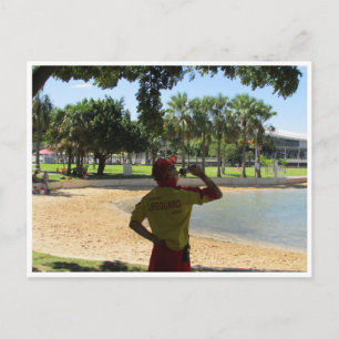 Postal socorrista de playa de darwin