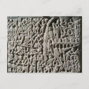 Postal Socorro que representa el asedio de Carcasona