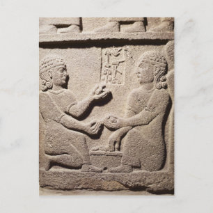 Postal Socorro representando al hijo del Rey Araras