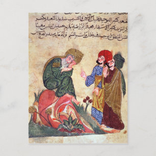 Postal Sócrates y sus estudiantes