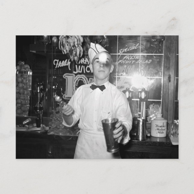 Postal Soda Jerk, años 30 (Anverso)