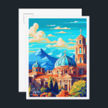 Postal Sofia Bulgaria ilustracion de viaje vintage<br><div class="desc">Sofía Bulgaria lugar de viaje vintage ilustracion</div>