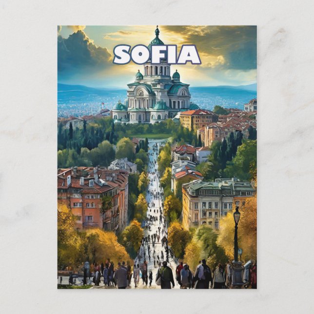 Postal Sofia, capitale aux charmes multiples (Anverso)