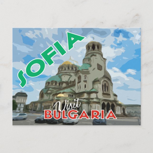 Postal Sofia, Visita Bulgaria... (Anverso)