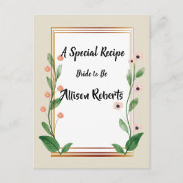 Postal Sofisticada Ducha Bridal Clásica Y Elegante