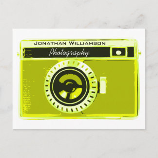 Postal Sofisticado negocio de fotografía con cámara de Ol