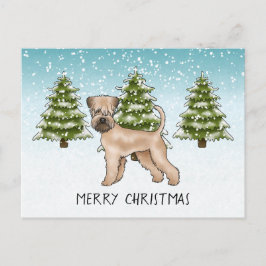 Postal Soft-Coated Wheaten Terrier Bosque Invernal Nevado
