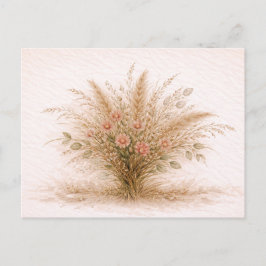 Postal Soft Neutral Wildflower Pampas Grass Botanical 