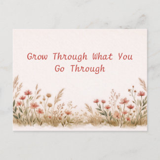 Postal Soft Wildflower Border Meadow Watercolor 