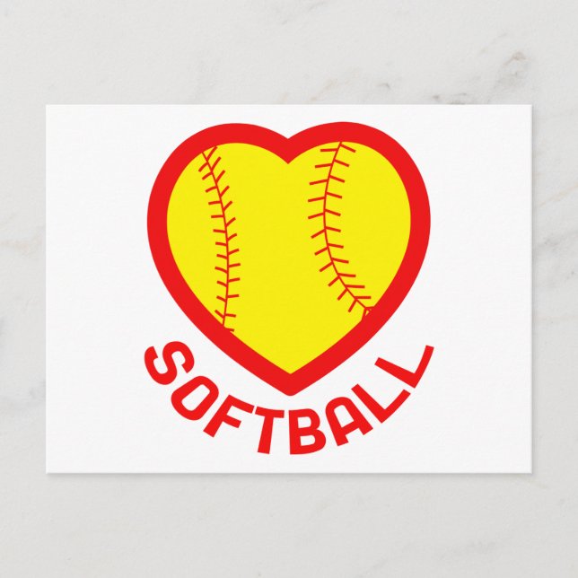 Postal Softball Heart (Anverso)