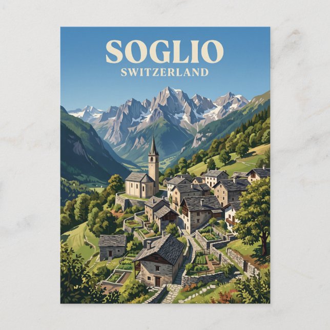 Postal Soglio Suiza (Anverso)