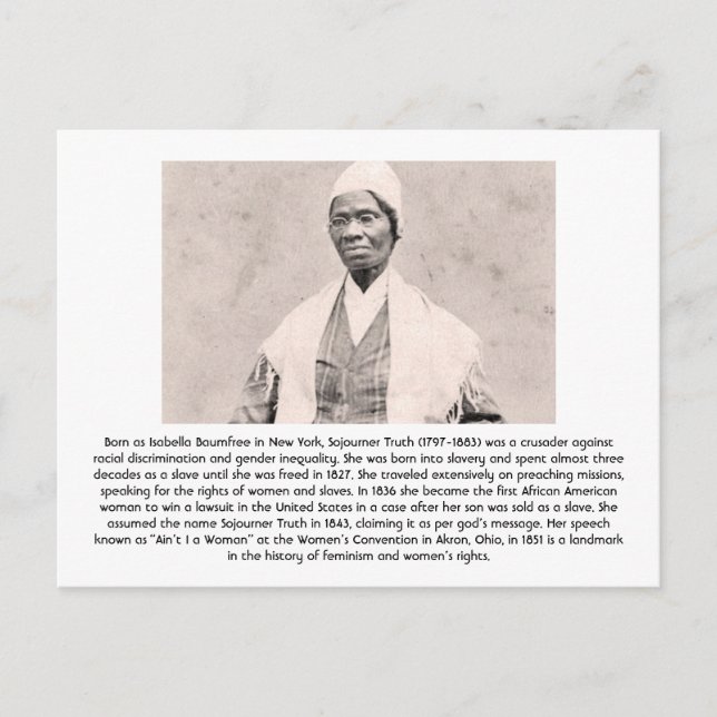 Postal Sojourner Truth - Feminista (Anverso)