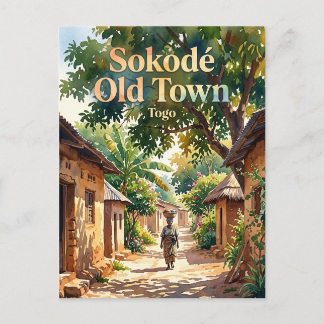 Postal Sokodé Casco Antiguo Togo (Anverso)
