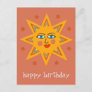 Postal Sol alegre FELIZ CUMPLEAÑOS PERSONALIZADO