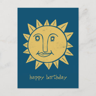 Postal Sol alegre FELIZ CUMPLEAÑOS PERSONALIZADO