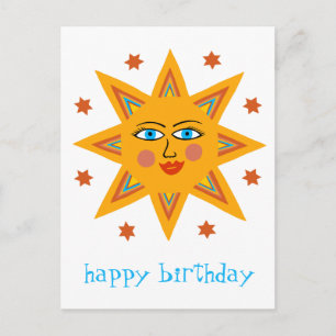 Postal Sol alegre FELIZ CUMPLEAÑOS PERSONALIZADO 