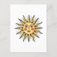 Sol amarillo con cara