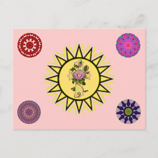 Postal Sol con cruz (Anverso)