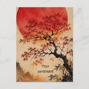 Postal Sol crimson sobre el Árbol de la Vida