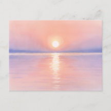 Sol de estilo acuarela - Arte de paisaje marino