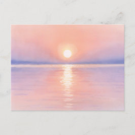 Postal Sol de estilo acuarela - Arte de paisaje marino