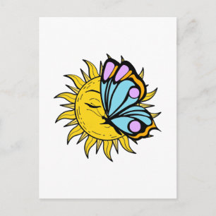 Postal Sol de mariposa celeste